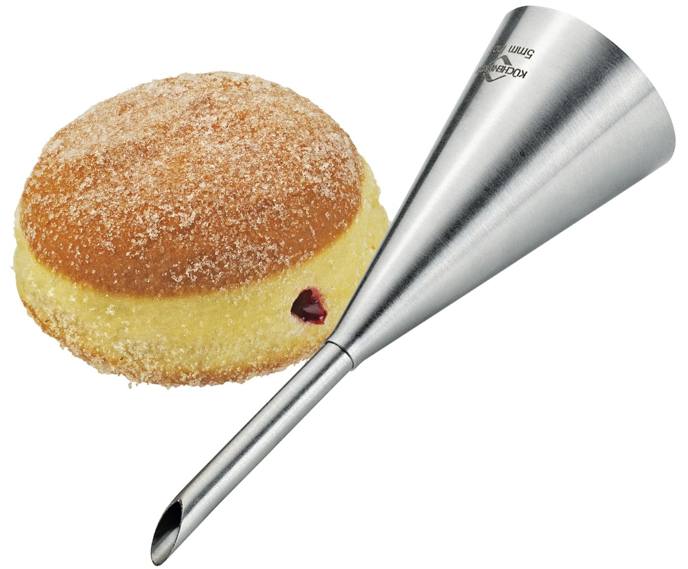 0805462805_ BAKE PROFI Plnící tryska na koblihy a pečivo Ø 5 mm nerez Kuchenprofi (1)